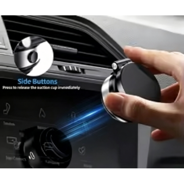 2025 New K3 Wireless Charger Car Phone Holder Colorful Light Vacuum Suction Cup Charging Can 360° Rotate Foldable Phone Holder 