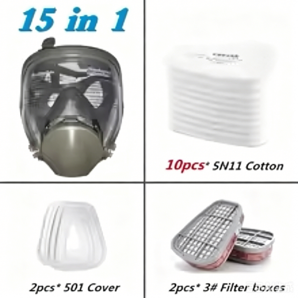 6800 Anti-Fog Full Face Respirator Gas Mask Industrial Painting Spraying Respirator Safety Work Filter Formaldehyde Protection 