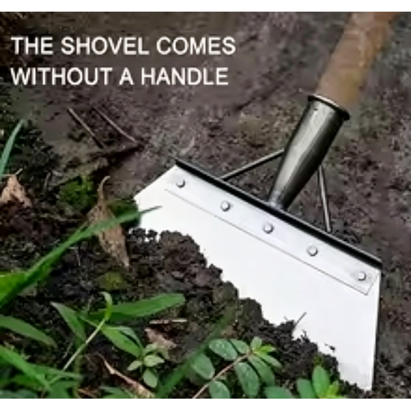 Multifunctional Cleaning Shovel, Square Flat Spade for Landscaping Outdoor Garden Tool Cleaning Weeding Shovel -10In (NO Handle)