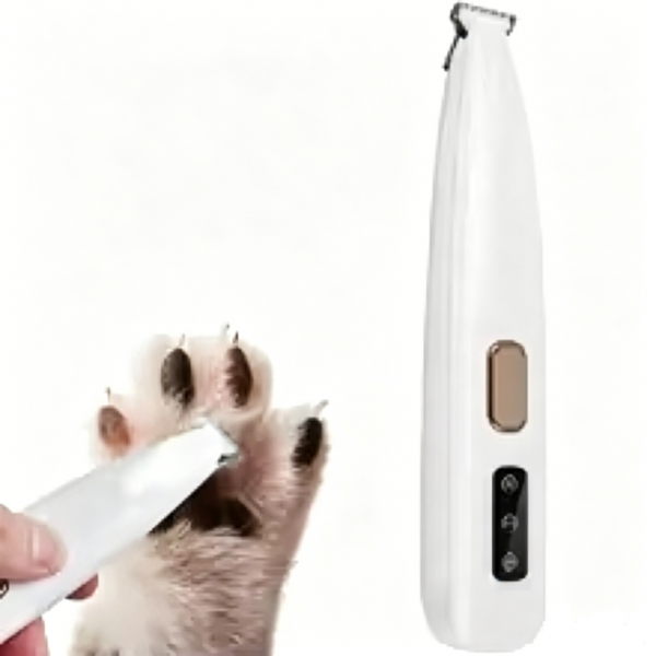 New Dog Paw Trimmer with LED Light Fully Waterproof Pet Hair Trimmer with LED Display Dog Clippers for Grooming 18mm Widen Blade 