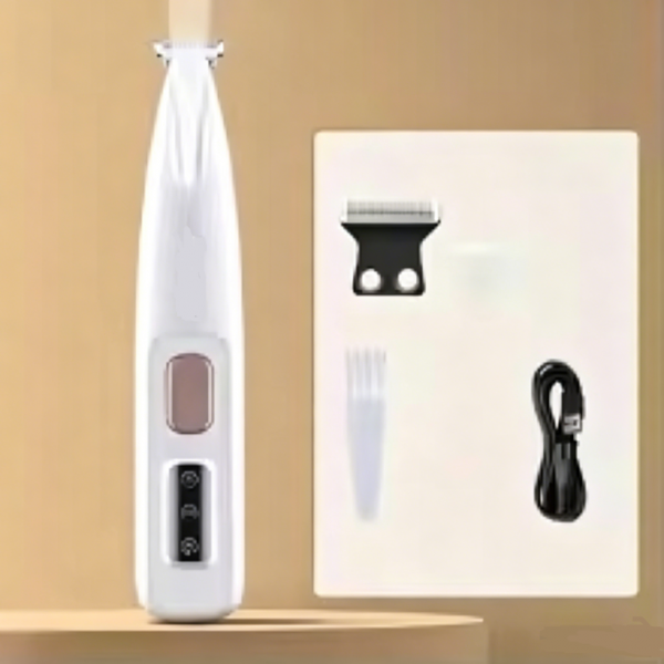 New Dog Paw Trimmer with LED Light Fully Waterproof Pet Hair Trimmer with LED Display Dog Clippers for Grooming 18mm Widen Blade 