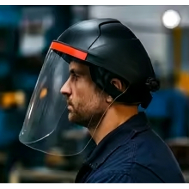 PC Plastic Welding Protective Mask Transparent Flip Front Visor Protective Face Cover Anti-shock Full Protection