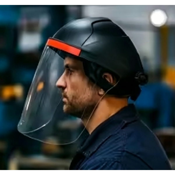 PC Plastic Welding Protective Mask Transparent Flip Front Visor Protective Face Cover Anti-shock Full Protection