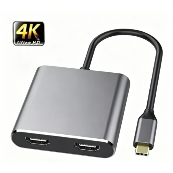 Type-C Hub Docking Station to HDMI*2 4K USB3.0 PD Fast Charging Dual Screen Extend Display USB C Hub Converter for Macbook 