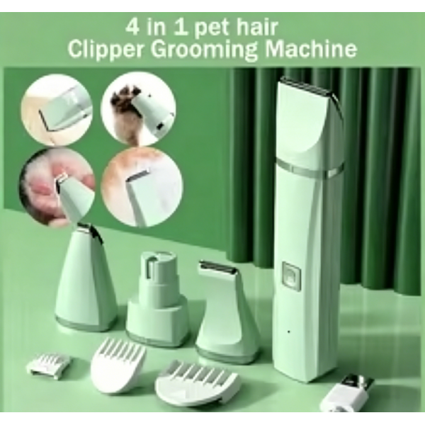 4-in-1 Multi-functional type c charge Dog Clippers Cordless pet Shaver Clippers Trimmers Low Noise Pet Grooming Tools